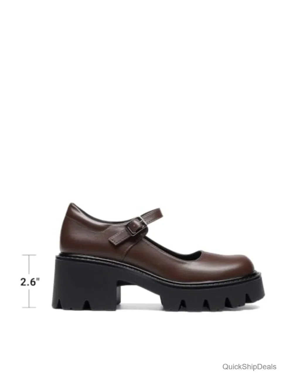 Faux Leather Mary Jane Chunky Platform Pumps Block Heel Y2K Retro